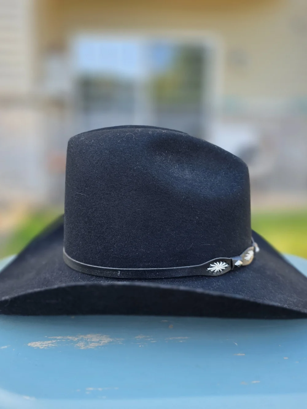 Eddy Bros Bandit Black Wool Felt Cowboy Hat Size 7 Made in USA Vintage